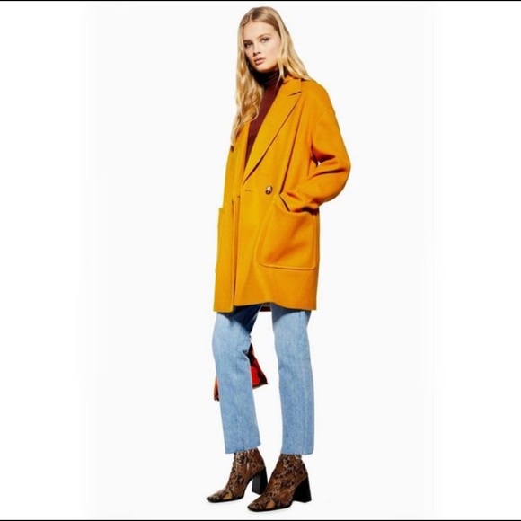 Topshop Jackets & Blazers - TOPSHOP Carly Coat mustard yellow